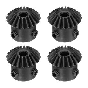 uxcell 4pcs Bevel Gear 1 Module 1:1 Reduction Rate 20T 5mm Hole Dia Bevel Pinion Gear Brass, 90 Degree Steering Gear for Hardware Mechanical Rotation