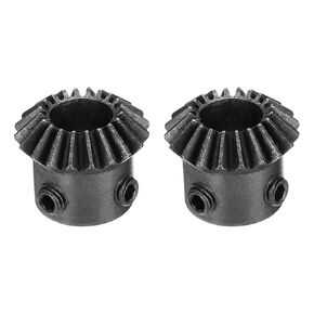 uxcell 2pcs Bevel Gear 1 Module 1:1 Reduction Rate 20T 10mm Hole Dia Bevel Pinion Gear Brass, 90 Degree Steering Gear for Hardware Mechanical Rotation