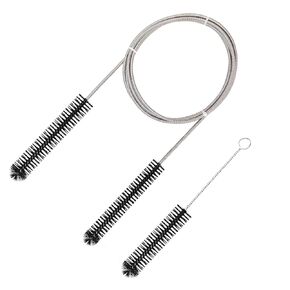 Universal CPAP Tube and Mask Cleaning Brush - Stainless Steel Flexible Feeding Tube Cleaner for Hoses Wire Bristle Solution, Easily Clean Standard Tubing Kit (Black)