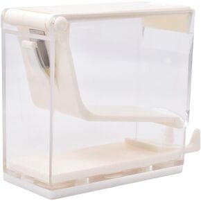 1 Pack Dental Cotton Roll Dispenser,Press Type Cotton Roll Holder Organizer (White)