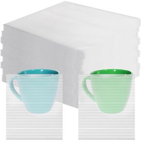 Foam pouches,100 Pack Cushion foam pouches Moving foam pouches Storage foam pouches - Protective Packaging Material - Reusable Foam Wrap for Dishes, Electronics, Glassware (7.9 x 9.8'')