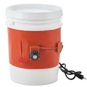 VEVOR Metal Drum Heater, 800 Watt 7.75 inch Width, Pail Heating Band for 5 Gallon Barrel, 86-302℉ Adjustable Thermostat, High Efficiency Silicone Grease Keg Heater, UL/FCC Listed Orange