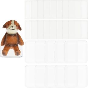 70 Pcs 2 Sizes Clear Miniature Bases, Acrylic Rectangle Miniature Bases Model Bases Figurine Display Base 1.97x0.98x0.08 Inch, 3.94x1.97x0.08 Inch for Miniatures Action