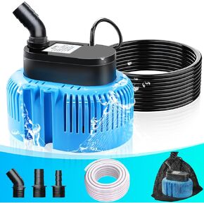 DeeprBetter Pool Cover Pump Above Ground, Submersible Water Pump| Sump Pump for Pool Draining, Submersible Pool Cover Water Removal Pump to Drain Pool Water, Pump Water Remover 850 GPH