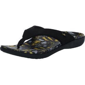 Spenco Women's Yumi Wanderlust Flip-Flop, Black, 7