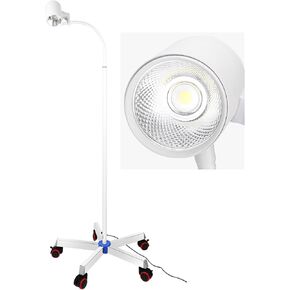Exam Light 12W LED Medical Exam Lamp Mobile Surgical Examination Lamp Stainless Steel 5-Legged Base