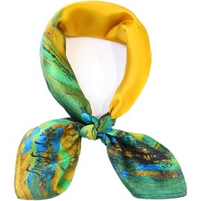 Mulberry Silk Scarf – Square 21" Neckerchief Head Wrapping Scarves for Women, Ladies. Men's Lightweight Neck Scarves