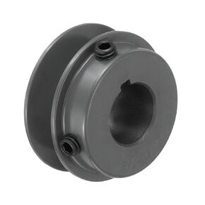 uxcell AK22-7/8 V-Belt Sheave 7/8 "تجويف 2.2" OD مفردة الأخدود الويب Sheave بالملل إلى الحجم، حديد الزهر، قسم الحزام لـ 4L أو حزام
