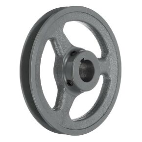 uxcell AK61-1 V-Belt Sheave 1"Bore 5.95"OD Single Groove Web Sheave Bored-to-Size Sheave, Cast Iron, Belt Section for 4L or A Belt