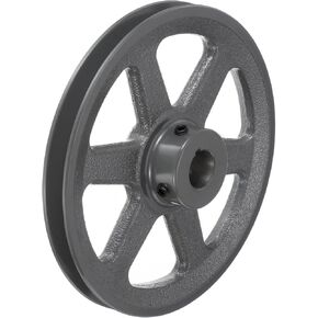 uxcell AK74-7/8 V-Belt Sheave 7/8 "تتحمل 7.25" OD مفردة الأخدود الويب Sheave بالملل إلى الحجم، حديد الزهر، قسم الحزام لـ 4L أو حزام in Kuwait