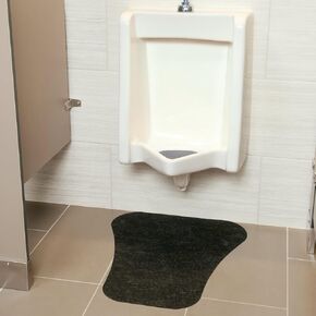 PIG Urinal Grippy Mat | 50 Adhesive-Backed Pads | 19" W x 23.5’ L | PMB30604-BK