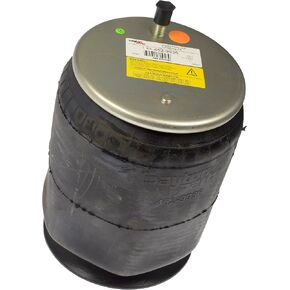 452-9936L Air Spring, Rolling Lobe, Composite Piston, 14" Static Height, 9" Top Plate Diameter, 9.5" Piston Diameter, Two Stud Top Plate, One Stud Piston
