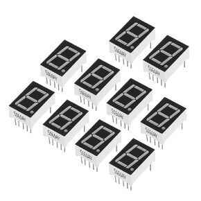 PATIKIL LED Display Digital Tube, 20 Pack Common Cathode 7 Segment 10 Pin 1 Bit 2.1V 0.56" Digit Height LED Display Module for Electronic Driver Board, Yellow