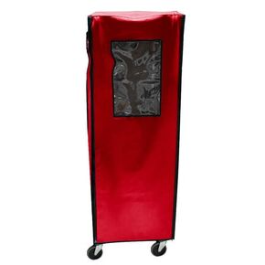 Sterno Full Size Bun Rack Cover, Vinyl, Zipper Closure, Red