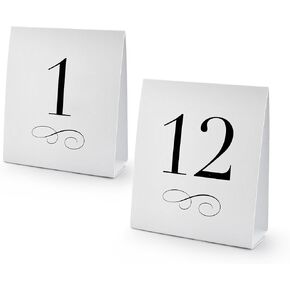 New Star 27952 Table Number Tent Style Card, Set of Numbers 1 to 12