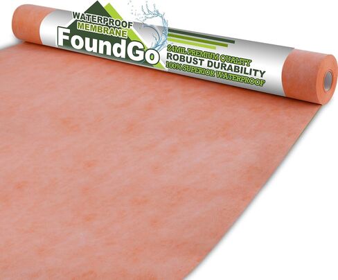 Foundgo 39.3inch*33ft Waterproof Membrane for Shower 24mil Waterproofing Membrane Roll,Tile Waterproof Membrane Band,100% Waterproof Strip for Roof Sauna Bathroom Kitchen Walls Corners in Saudi Arabia