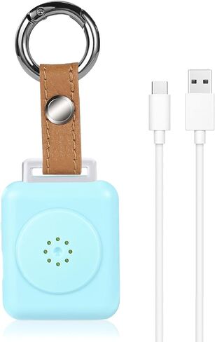 PA01 Fashion Leather Keychain Personal Alarm , Siren for Women, Students, Kids, Elderly, Girls, Panic Alarm, Rechargeable, 130dB extra loud with LED Flashlight. in Saudi Arabia