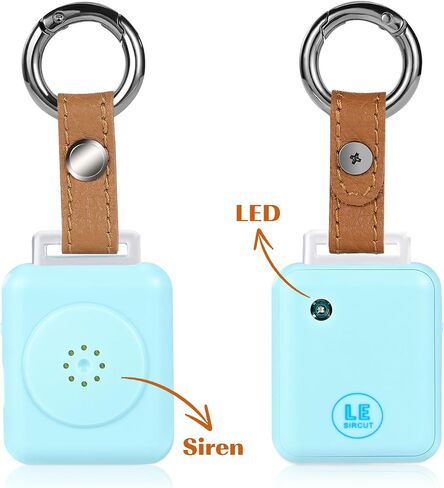 PA01 Fashion Leather Keychain Personal Alarm , Siren for Women, Students, Kids, Elderly, Girls, Panic Alarm, Rechargeable, 130dB extra loud with LED Flashlight. in Saudi Arabia
