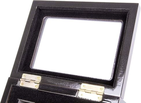 Championship Ring Display Case Sports Ring Storage Box Wooden Black Velvet Lining in Saudi Arabia