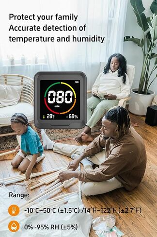 عداد ديسيبل 3 في 1، مقياس مستوى الصوت 30-110 ديسيبل، شاشة ديسيبل محمولة مع شاشة LED للضوضاء ودرجة الحرارة والرطوبة، مقياس ديسيبل الصوت للمنزل والفصول الدراسية وغرفة الجيتار وغرفة النوم in Saudi Arabia