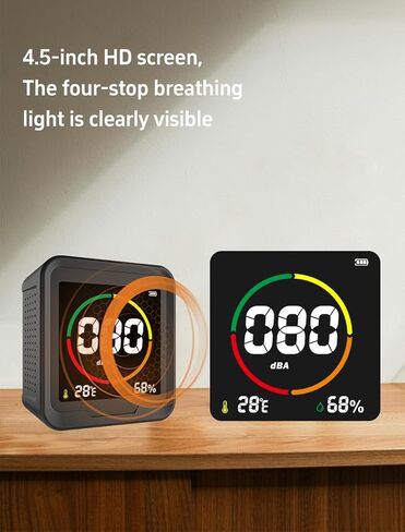عداد ديسيبل 3 في 1، مقياس مستوى الصوت 30-110 ديسيبل، شاشة ديسيبل محمولة مع شاشة LED للضوضاء ودرجة الحرارة والرطوبة، مقياس ديسيبل الصوت للمنزل والفصول الدراسية وغرفة الجيتار وغرفة النوم in Saudi Arabia