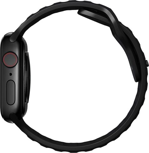 سوار نوماد الرياضي - 45 ملم | سوار ساعة Apple باللون الرمادي القمري Ultra 2، مصمم ليمنح ساعة Apple الخاصة بك مظهرًا عصريًا ورياضيًا للتمرينات المكثفة والارتداء اليومي، متوافق مع Ultra & Ultra 2، السلسلة 9، 8، 7، 6، SE، وجميع الإصدارات السابقة in Kuwait