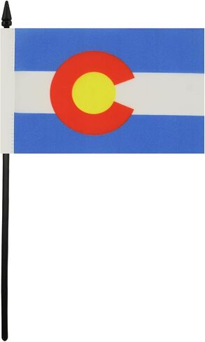 علم طاولة AZ FLAG نيو مكسيكو 5 بوصة × 8 بوصة - علم مكتب ولاية نوفو المكسيك الأمريكية 21 × 14 سم - عصا وقاعدة بلاستيكية سوداء in Kuwait