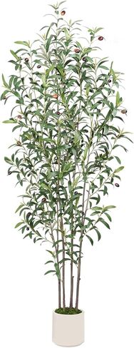 TAMIAIA™ Premium Artificial Olive Tree 6FT - Faux Olive Tree Artificial Indoor for Home Decor, Tall Fake Plants Olive Tree with Lifelike Branches & Greener Leaves & Ripe Fruits (5FT) in Saudi Arabia