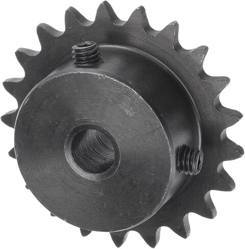 Roller Sprocket B Type - [21 Tooth x 8mm ID] Carbon Steel with 2pcs Screw Chain Sprocket for Milling Drilling Machines ISO 04C Use | 1/4 Inch Pitch, 25 Chain in Saudi Arabia