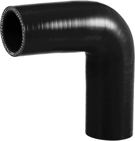 X AUTOHAUX 1 قطعة 60 مللي متر 2.36 "ID 102 مللي متر 4.02" طول 90 درجة أسود سيارة خرطوم سيليكون خرطوم التبريد العالمي in Saudi Arabia