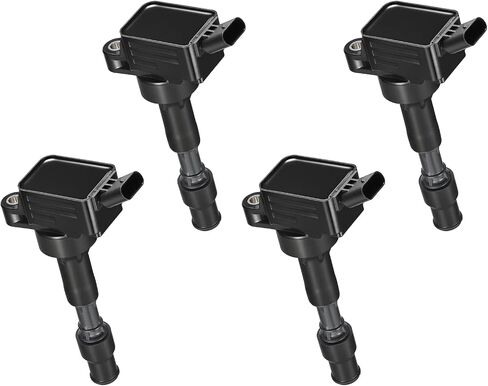 BDFHYK حزمة ملف الإشعال UF764 مجموعة من 4 متوافقة مع Genesis G70 G80 G90 Santa Fe Sonata Tucson Veloster N Kia Optima Sorento Sportage Stinger 2.0L 2.4L 3.3L 5.0L L4 V6 V8 لاستبدال GN10730 in Saudi Arabia