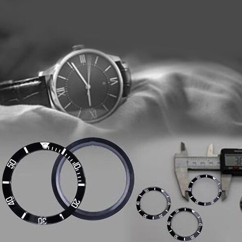 Estink Watch Bezel Insert, 4 Colors Ceramic Watch Wristwatch Bezel Insert Loop Replacement Parts(Black) in Saudi Arabia