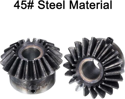 uxcell 4pcs Bevel Gear 2 Module 1:1 Reduction Rate 20T 12mm Hole Dia Bevel Pinion Gear Brass, 90 Degree Steering Gear with Keyway for Hardware Mechanical Rotation in Saudi Arabia