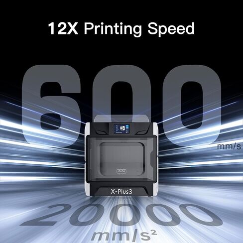 QIDI PLUS4 3D Printer, Max 600mm/s High-Speed Printing, 65℃ Chamber Heat, Fully Auto Leveling, 370°C Direct Extruder with Integrated Nozzle, Support PPS-CF Filaments, Large Print Size 12"x12"x11" in Kuwait