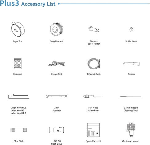 QIDI PLUS4 3D Printer, Max 600mm/s High-Speed Printing, 65℃ Chamber Heat, Fully Auto Leveling, 370°C Direct Extruder with Integrated Nozzle, Support PPS-CF Filaments, Large Print Size 12"x12"x11" in Kuwait