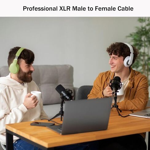 XLR Cables 25FT/8M 2 Packs, Preminum Heavy Duty Microphone Cable Male to Female Cables Zinc Alloy and 3 Pin Balanced Cable forMixer/Recording Studio/Speaker Systems in Saudi Arabia