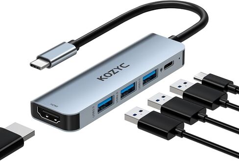 محول USB C إلى HDMI مزدوج 4K@30 هرتز، محول USB C Hub متعدد المنافذ مع 2xHDMI، USB 3.0، 100W PD، يدعم شاشة USB C إلى HDMI ممتدة (MST تدعم Windows فقط)، أخضر in Saudi Arabia