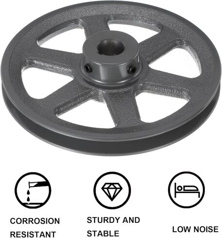 uxcell AK74-7/8 V-Belt Sheave 7/8"Bore 7.25"OD Single Groove Web Sheave Bored-to-Size Sheave, Cast Iron, Belt Section for 4L or A Belt in Saudi Arabia