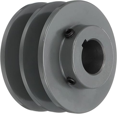 uxcell 2BK32-1 V-Belt Sheave 1"Bore 3.35"OD Double Groove Web Sheave Bored-to-Size Sheave, Cast Iron, Belt Section for 3L or B Belt in Saudi Arabia