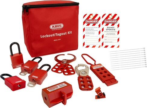 OSHA Compliant ABUS Electrical Lockout Tagout Kit - Loto Kit with Loto Locks, Lockout Tags, Lockout Hasps (Elite) in Saudi Arabia