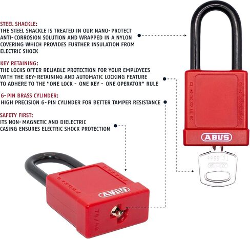 OSHA Compliant ABUS Electrical Lockout Tagout Kit - Loto Kit with Loto Locks, Lockout Tags, Lockout Hasps (Elite) in Saudi Arabia