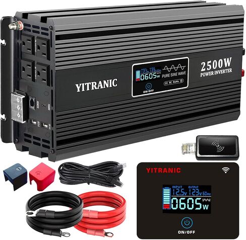 3500 Watt Pure Sine Wave Power Inverter 24V to 110V DC to AC Power Converter for Home, Camping, RV with 2 in 1 Remote Controller, 5V/3A USB, PD30W Type C, AC Hardwire Port in Saudi Arabia