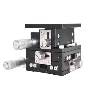 60x60mm XYZ 3 Axes Manual Linear Stage, Sliding Platform Trimming Platform Tuning Table, Micrometer Linear Stage Trimming Platform, for Optical Instruments, Measuring Devices