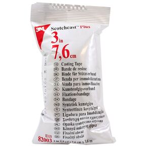 3M ScotchCast Plus Casting Tape 3" x 4 Yards, White, Single Roll
