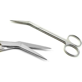 مقص تشريح طبي جراحي احترافي لطب الأسنان | تشذيب قطع التمريض غرزة خياطة بيطرية | أدوات جراحة الأنسجة (مقص صمغ القزحية Cur TC 11.5 سم)