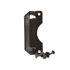 Door Latch Protector | Steel Lock Latch Guard Plate | Storefront Door Security | Cover Plate for Out-Swinging Doors | Tuff Strike | Brushed Chrome