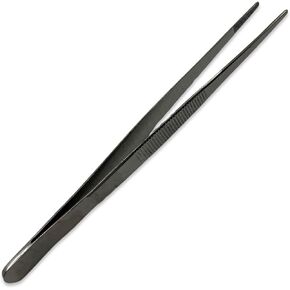 Eisco Labs - 6 Inch Stainless Steel Forceps - Precision Tweezers, Laboratory, Medical, and Educational Use - Durable, Corrosion-Resistant, Serrated Tips for Secure Grip - Dissection, Specimen Handling