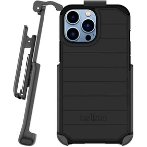 BELTRON Case with Belt Clip for iPhone 13 Pro Max, Slim Full Protection Case & Rotating Belt Clip Holster with Built in Kickstand, Scratch Resistant/Shock Absorption for iPhone 13 Pro Max 6.7" - Grey