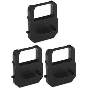 COMPUMATIC (3 Pack) Ribbon Cartridge for Lathem 100E, 900E, 1000E, 1500E, 1600E, 5000EP, 7000E, 7500E, LT5000, VIS6011, and Acroprint ES700, ES900, 39-0121-000 (Black Ink)