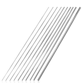 56PCS Stainless Steel Rods 30cm, Round Solid Metal Rods, 5 Diameters Stainless Steel Metal Bar 1mm 1.5mm 2mm 2.5mm 3mm for Crafts DIY Model Garden